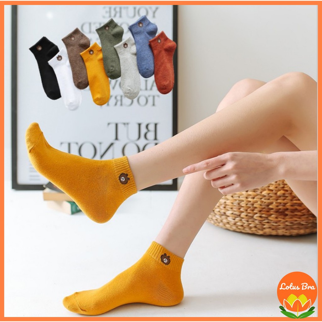 Giá sỉ_10 đôi tất gấu cổ ngắn siêu Hot