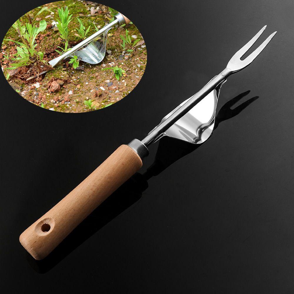 Nĩa Bằng Thép Không Gỉ Tay Cầm Bằng Gỗ Tiện Dụng