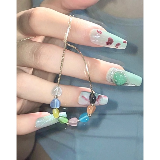 Vòng cổ Hạt Pha Lê Màu Cầu Vồng Sang Trọng Thời Trang Mùa Hè