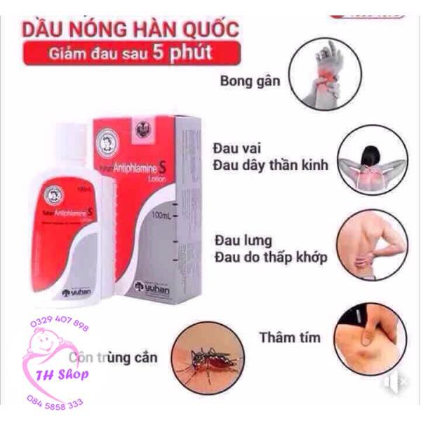 Dầu Nóng Xoa Bóp Hàn Quốc Antiphlamine 100ml