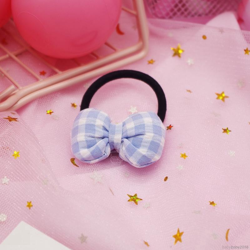 Băng đô nơ họa tiết ca rô đính nơ đáng yêu dành cho bé gái