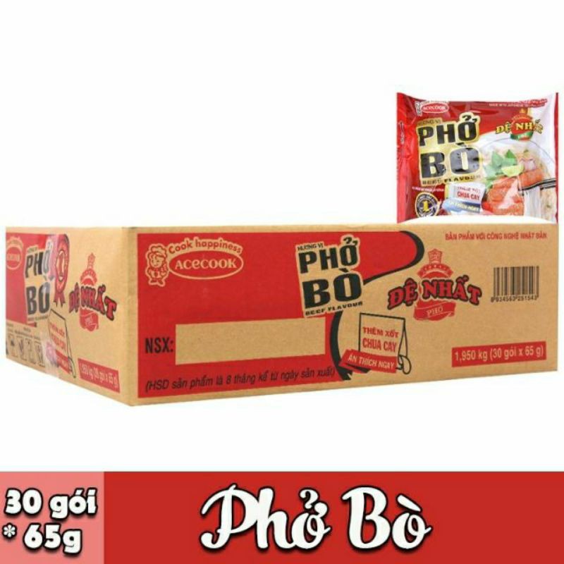 Thùng Phở Đệ Nhất 65g x30goi