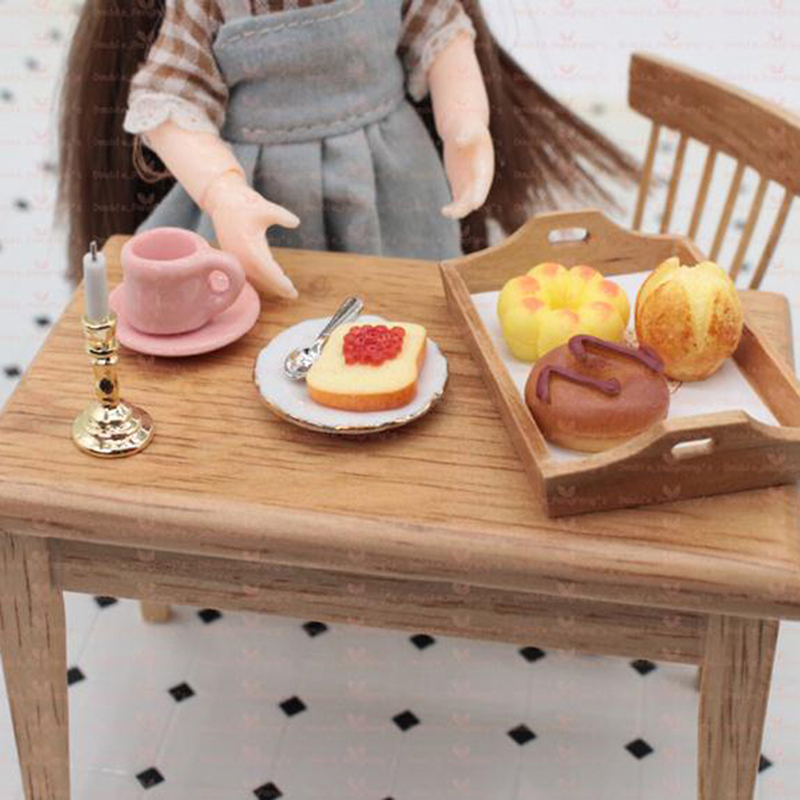 Bộ 3 Đĩa Bánh Mì Tỉ Lệ 1: 12 Dành Cho Nhà Búp Bê