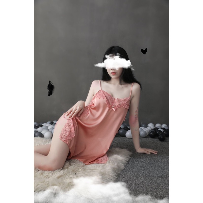 Váy ngủ lụa đan dây 2 bên hông VN650 | BigBuy360 - bigbuy360.vn