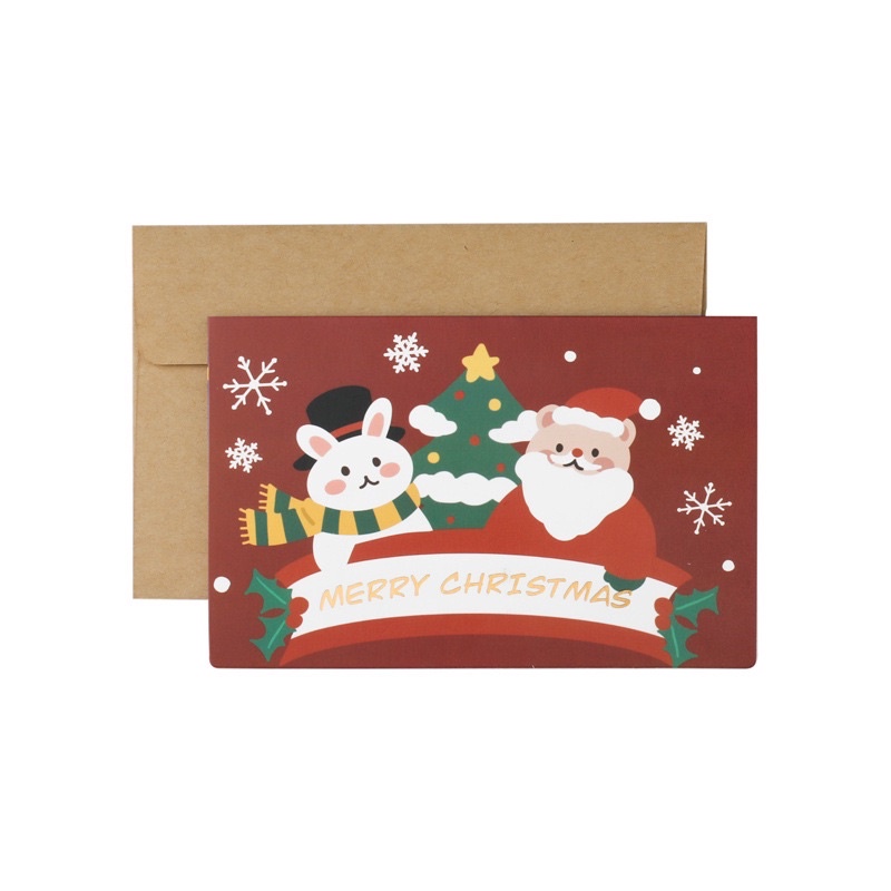 Thiệp Giáng Sinh, Xmas Noel size 8.5 x 12. 8 cm kèm bao thư