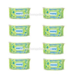 Combo 8 gói Giấy ướt Moony 80 tờ nội địa Nhật date 10/2023