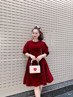 Đầm nhung đỏ cao cấp