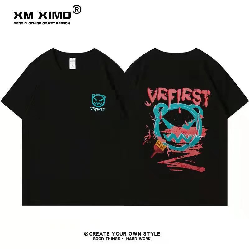 Áo Thun Tay Ngắn Cổ Tròn Form Rộng Thời Trang Xu Hướng Nhật Bản Cho Nam