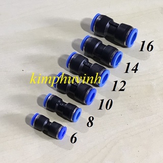 02 cái - đầu nối nhanh - ống nối hơi pu - nối hơi thẳng
