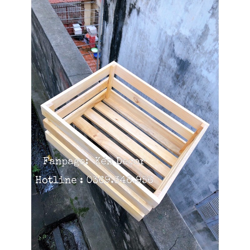 Thùng pallet gỗ quế thơm trang trí nhà cửa, cửa hàng