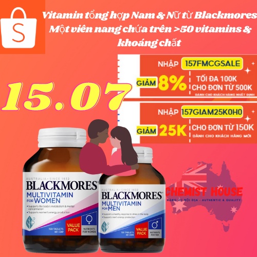 [Hàng chuẩn Úc] Vitamin tổng hợp cho phụ nữ Blackmores Multivitamin for Women DATE 2023 | Thế Giới Skin Care