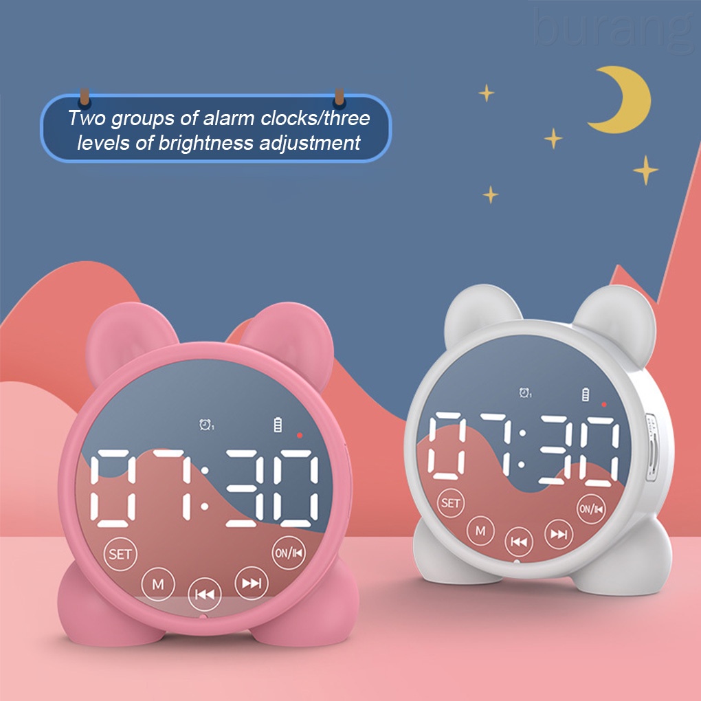 Đồng hồ báo thức có đèn LED đa năng có thể sạc lại tiện dụng