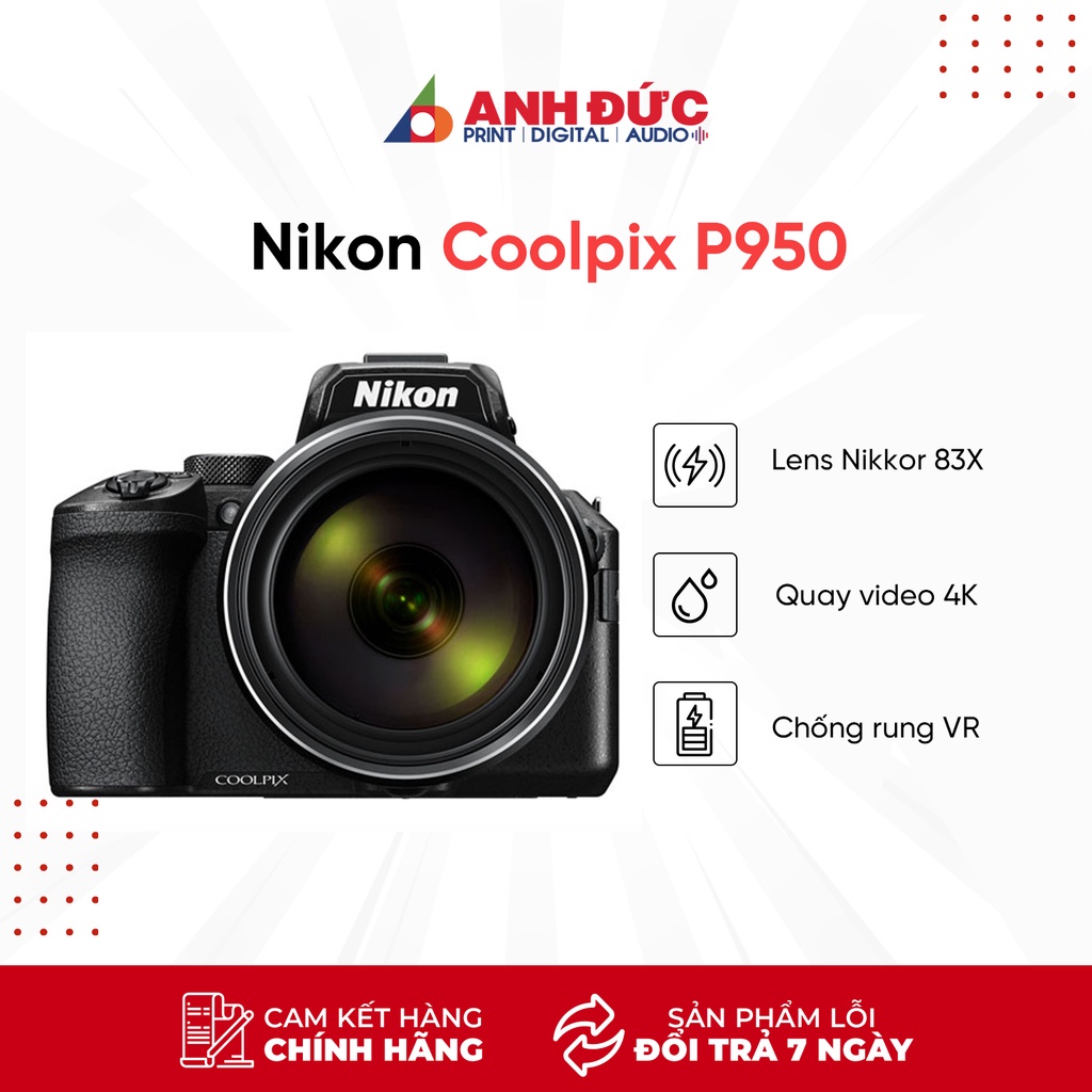 Máy Ảnh Du Lịch Nikon Coolpix P950 - Hàng Chính Hãng Bảo Hành 12 Tháng VIC