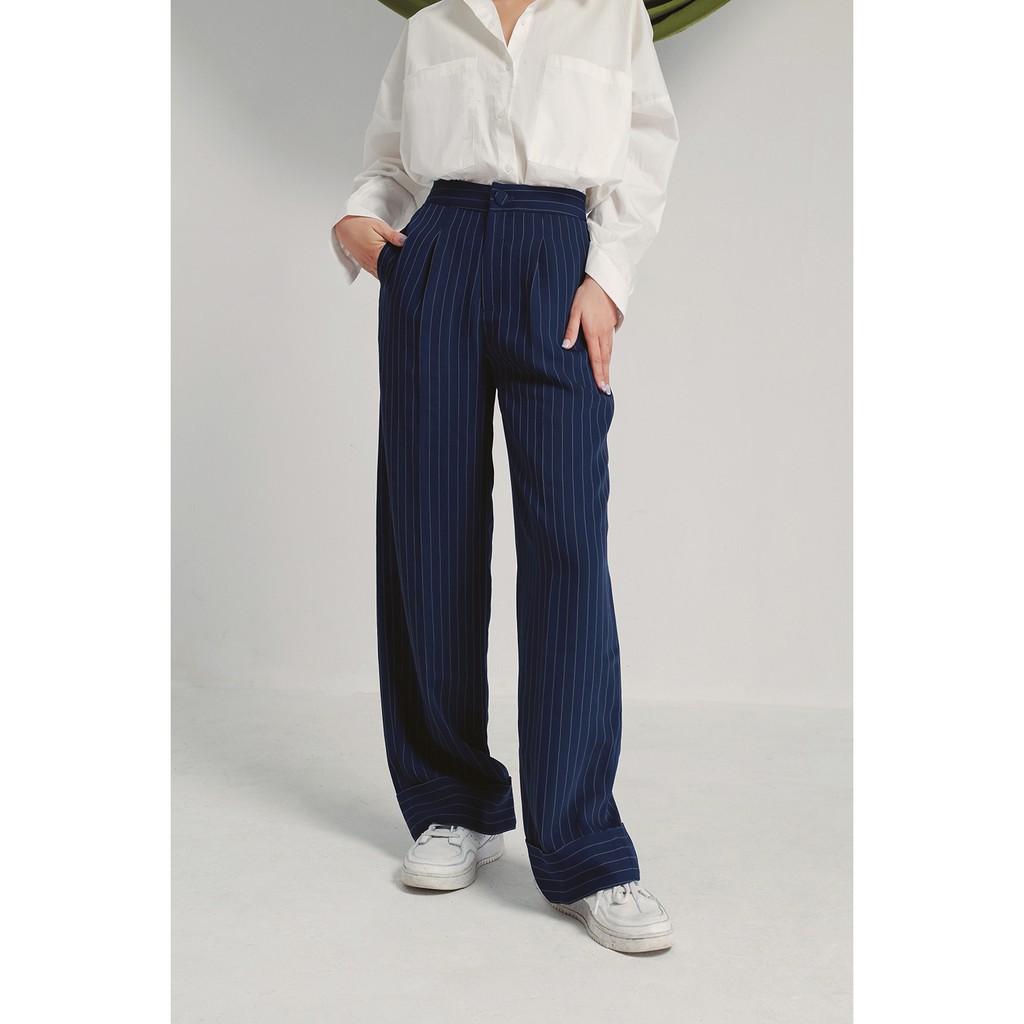 DOTTIE - Quần Dài Ống Rộng Lai V Nữ Q0033 | BigBuy360 - bigbuy360.vn