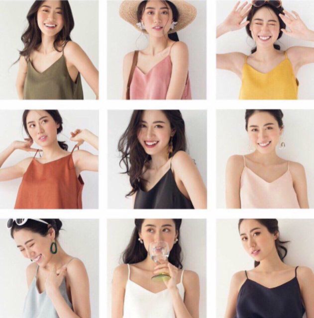 Áo dây voan 10 màu kèm clip thật