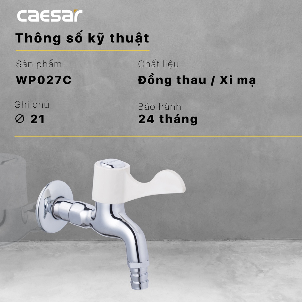 Vòi Lạnh Gắn Tường - W027C & WP027C CAESAR