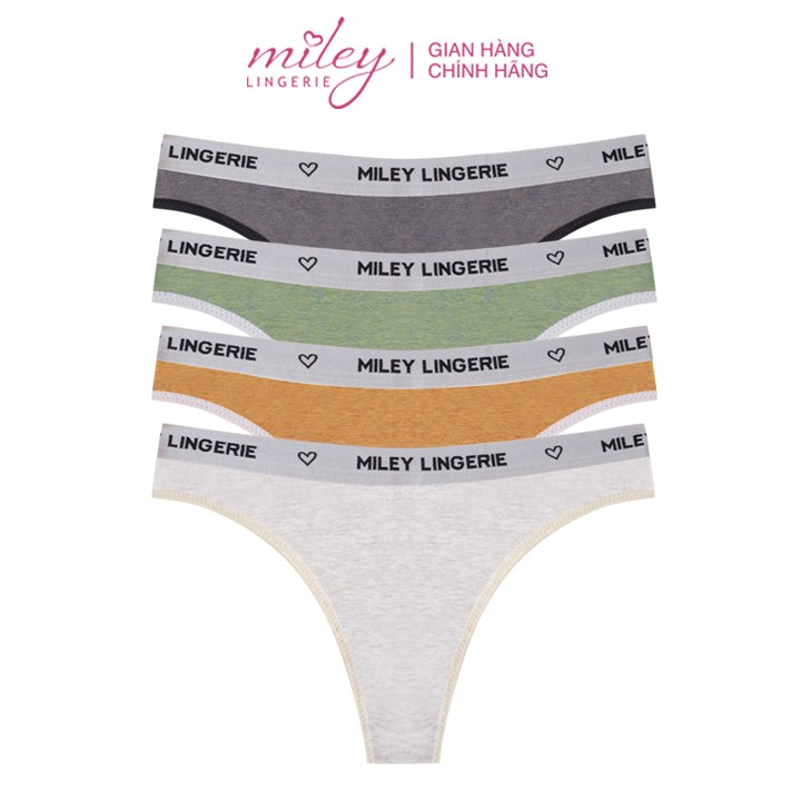 Combo 4 Quần Lót Nữ Lọt Khe Sexy Melange Cạp Cao Active MILEY LINGERIE FMS57