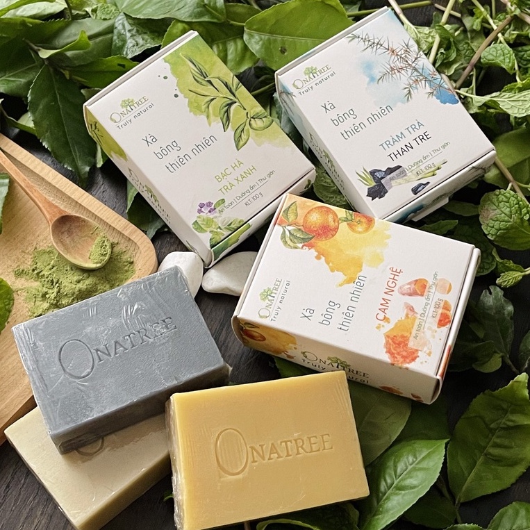 Xà Bông Bạc hà - Trà Xanh Làm Sạch Da Dưỡng Ẩm Giảm Bít Tắc Chân Lông