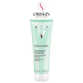 Vichy Sữa Rửa Mặt Tạo Bọt Ngừa Mụn & Làm Sạch Sâu Normaderm Anti-Imperfection Deep Cleansing Foaming Cream 125ml