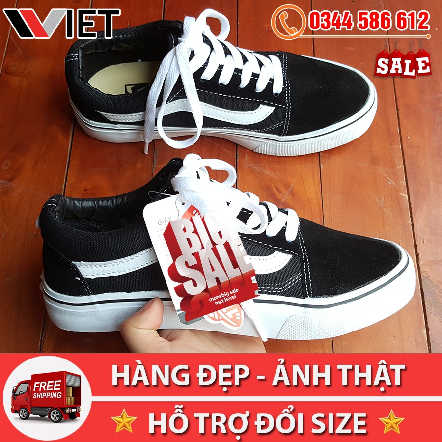 [FREE SHIP TOÀN QUỐC] Giày Thể Thao Old Skool Đen Trắng Thấp Cổ Giá Rẻ