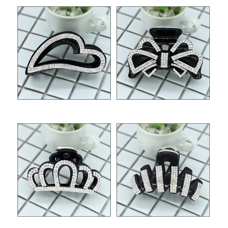 Kẹp Tóc Hàn Quốc Càng Cua Cỡ Lớn Đính Đá Pha Lê Sang trọng - Búi tóc nơ tiểu thư giúp gọn gàng - Phụ kiện thời trang