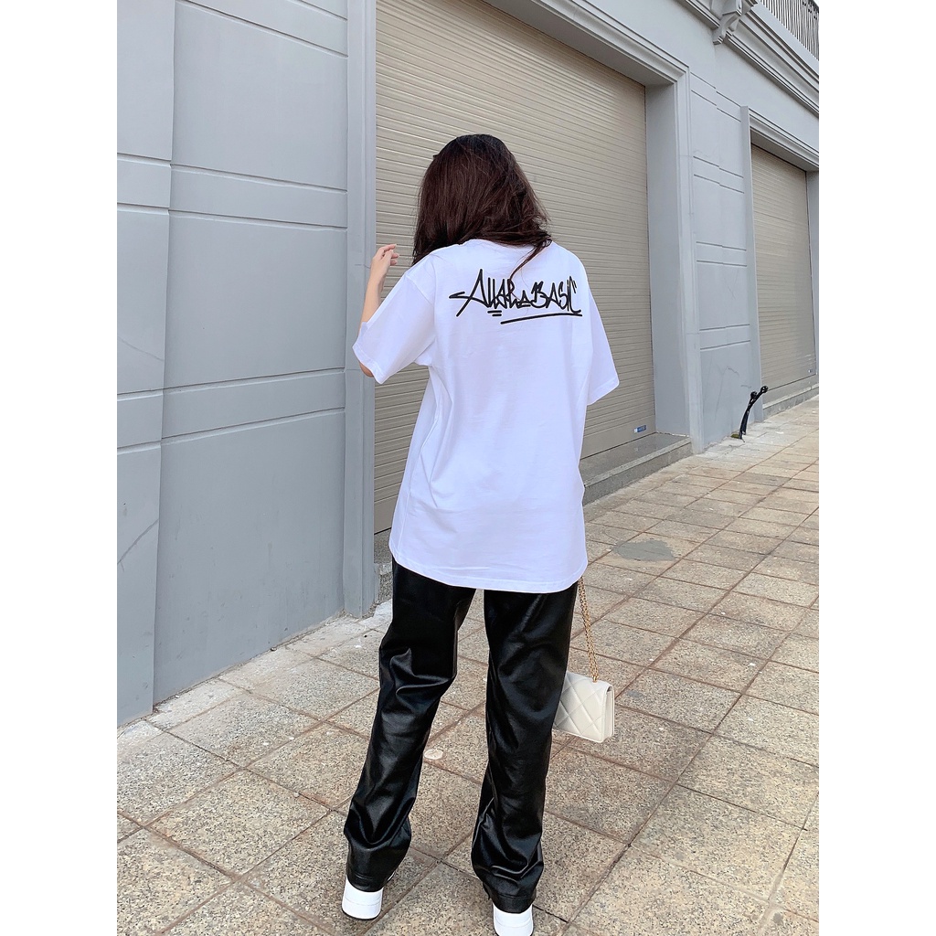 Áo thun vải dày in logo Graffity All The Basic - Trắng