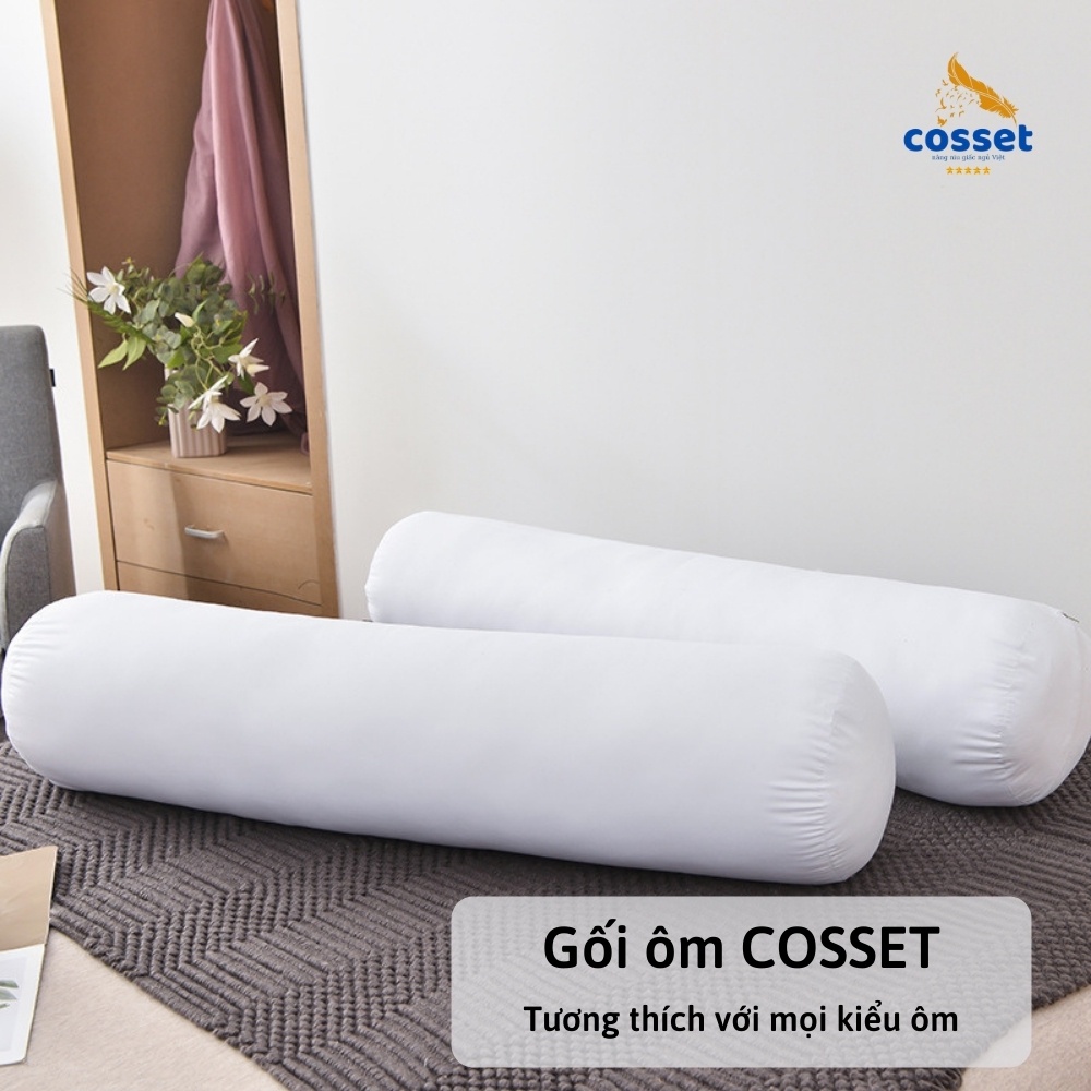 Ruột Gối Ôm COSSET Lite - Trắng, Gối Cao - Ruột Gối cotton màu trắng cao cấp có size cho trẻ em