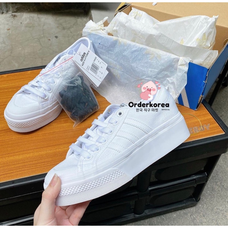 Order - Giày Nizza đế cao trắng