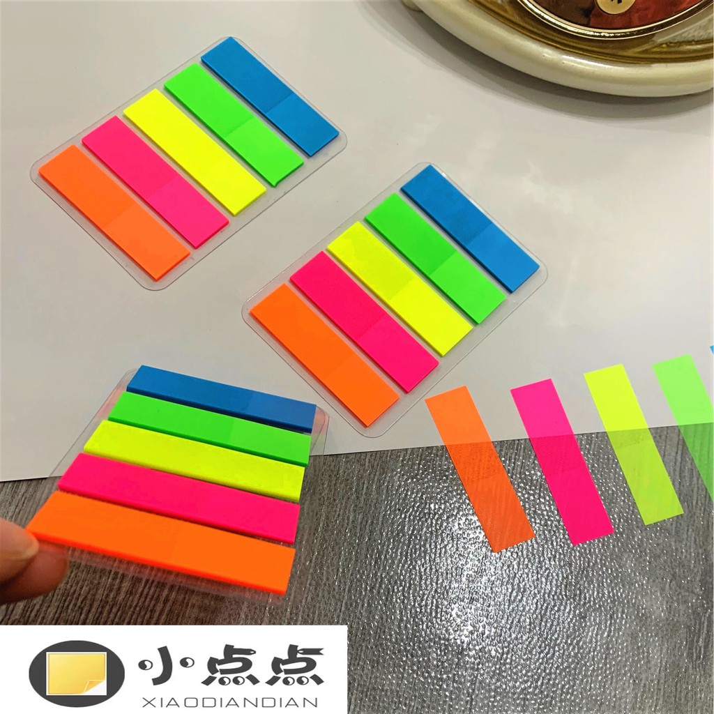 Giấy note đánh dấu trang trong suốt - Bookmark bìa trong nhiều màu M258