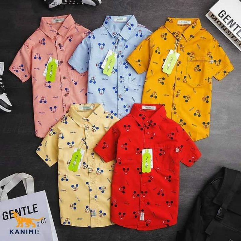 Áo sơ mi bé trai xuất dư