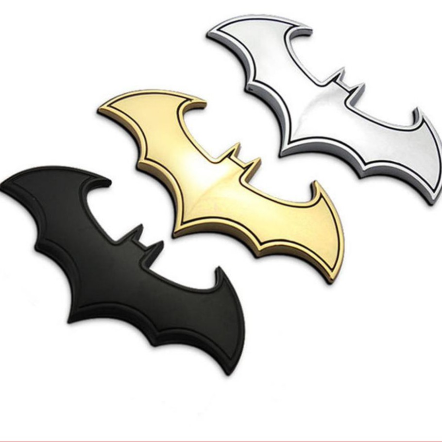 Logo BATMAN 3D Chữ Nổi Kim Loại Trang Trí Ô Tô Xe Hơi