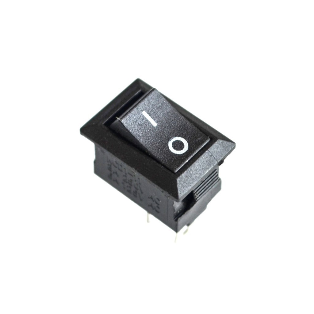 ON / OFF Rocker Switch, 117S 2-Pin 250V3A 125V6A ON-OFF Black Plastic 2 Pin