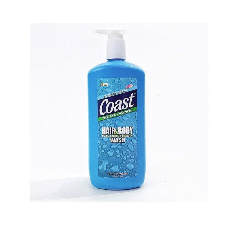 TẮM GỘI COAST HAIR & BODY WASH CỦA MỸ 946ML ( Mẫu mới không vòi )