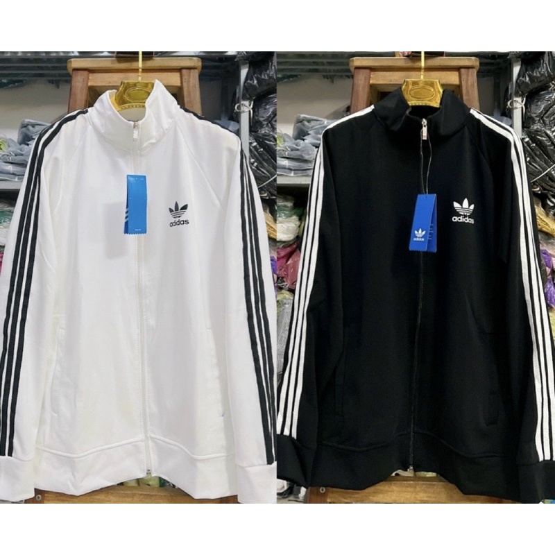 Áo khoác sọc tay cổ đứng chất u