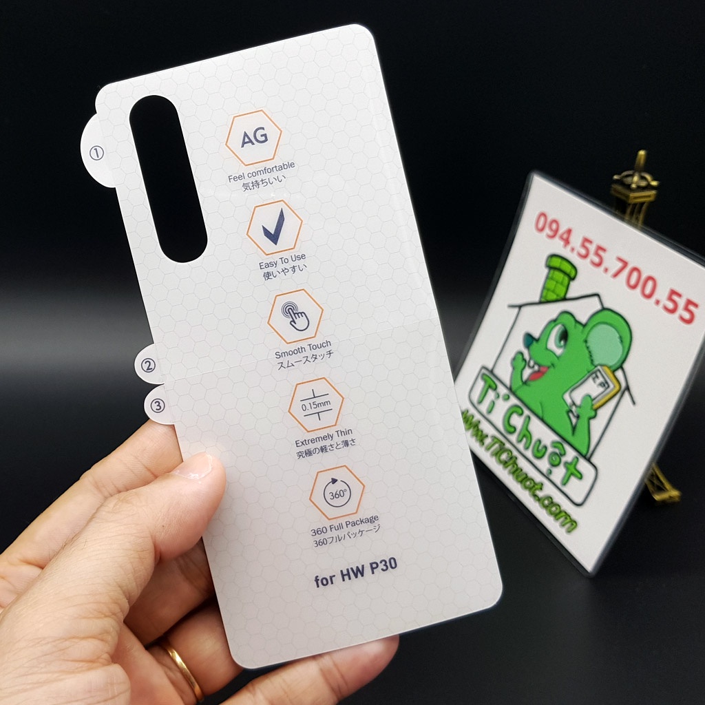 [Mặt Sau] Dán CL Dẻo PPF Huawei P30 Cường Lực Dẻo Trong Suốt/ Nhám