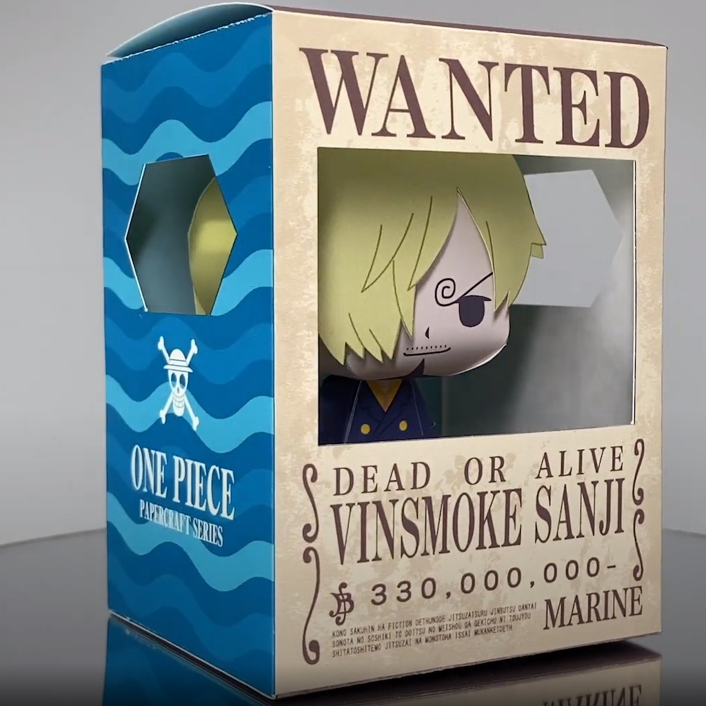 Mô hình giấy Anime Chibi Sanji - One Piece + kit mô hình hộp trang trí