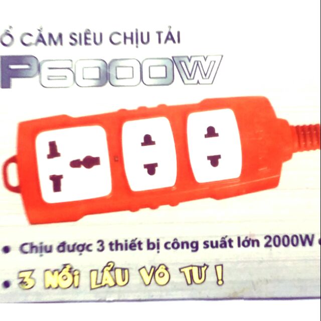 Ổ cắm siêu tải 6000W