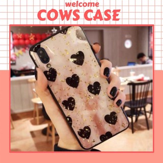 Ốp lưng điện thoại iphone nhũ vàng tim đen/vân đá dành cho iphone ip6/6s/6plus/6splus/7plus/8plus/ipx/ipxs/xs max