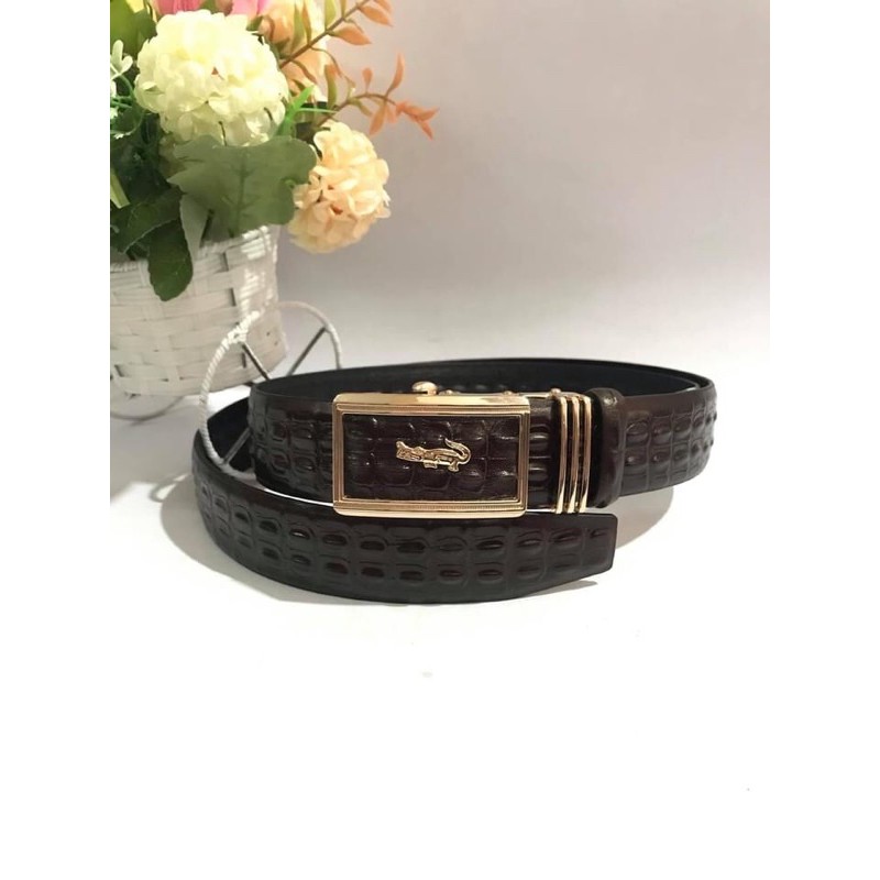 DÂY LƯNG DA BÒ THẬT  in vân da cá sấu cực độc lạ