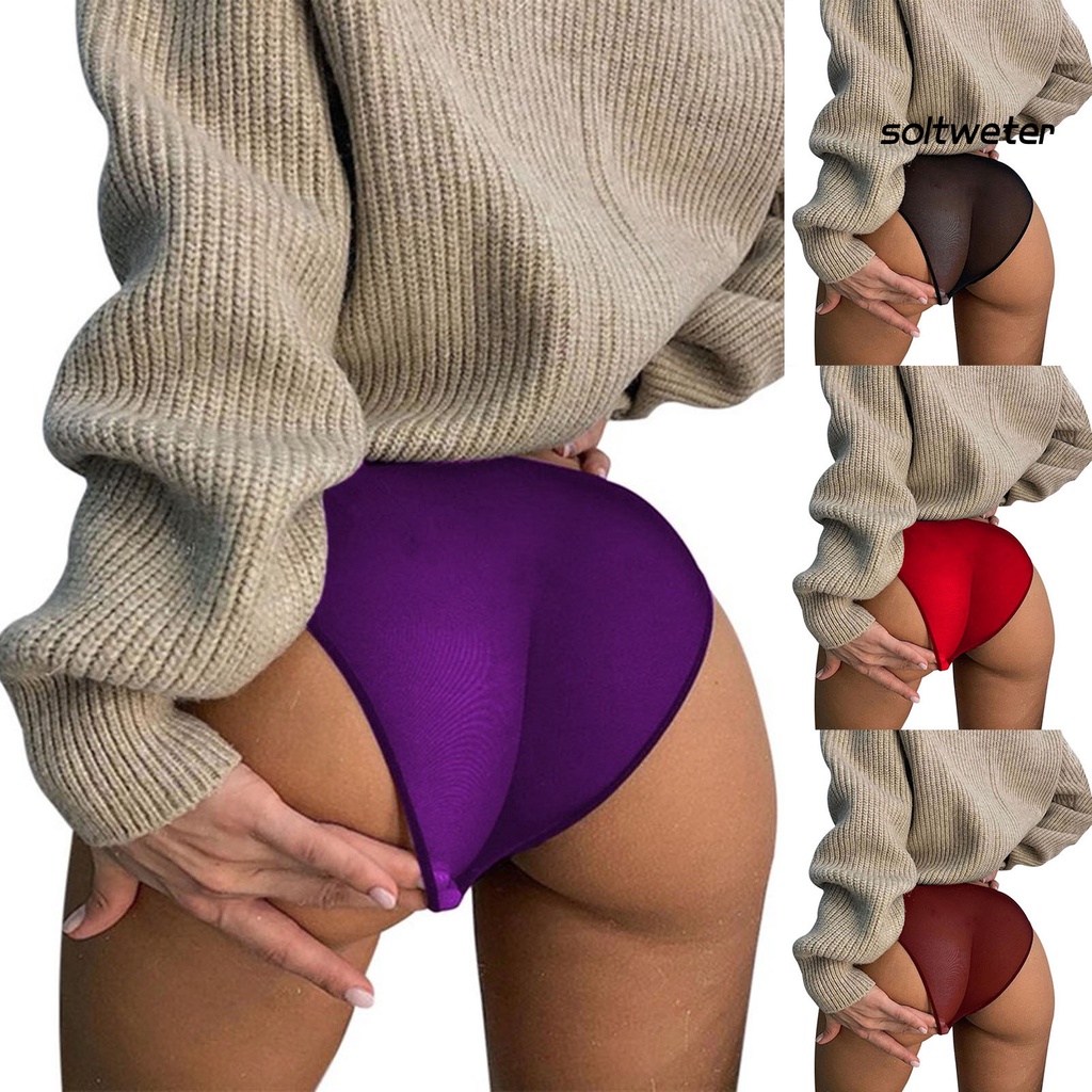 Quần lót lưới không đường may lưng cao co giãn dành cho nữ