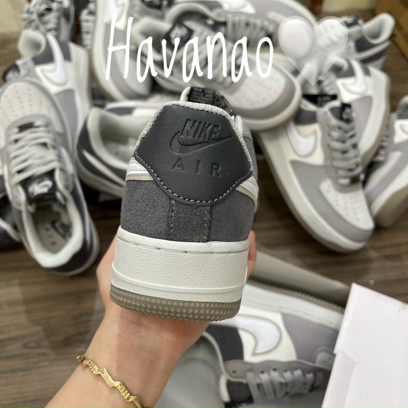 Giày Nike af1 xám nỉ 11 . Giày Nike sneaker thể thao namnuw kèm hộp