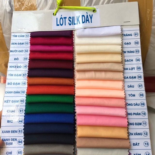 Vải Lót Silk thun dày (Khổ 1m6, giá 1m)