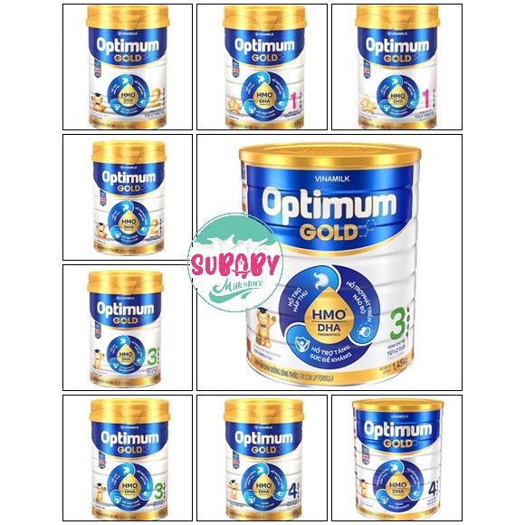 Sữa bột Vinamilk Optimum Gold số 1,2,3,4 Lon 400g/800g/1.45kg