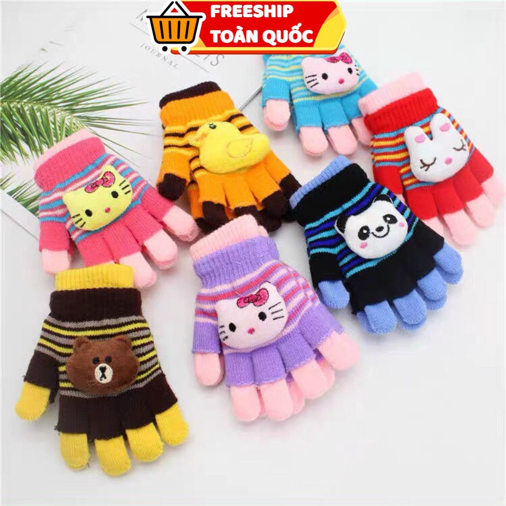 PVN20418 Găng tay giữ ấm mùa đông kiểu dáng xinh xắn dành cho các bé T2 .