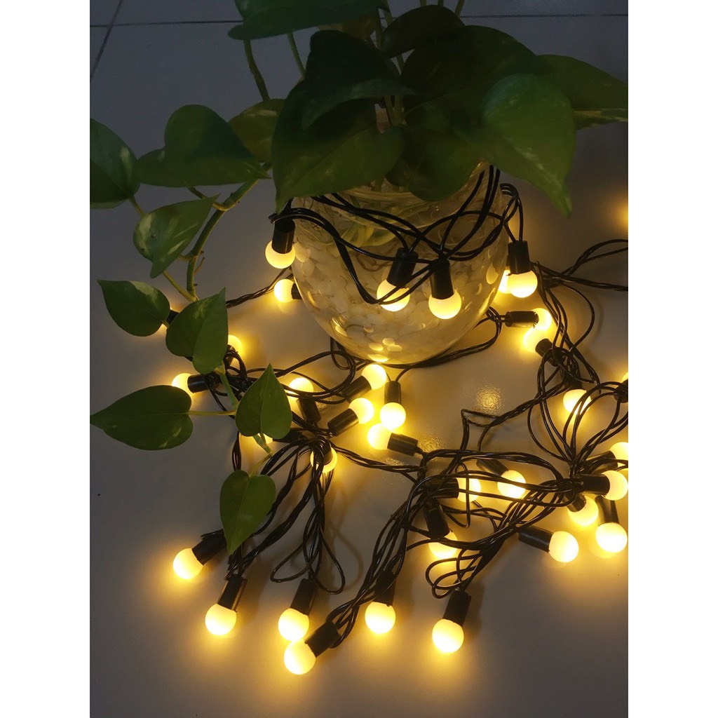 Dây 10 Mét 52 Bóng Đèn Led Cherry Ball Đổi Màu Chớp Nháy Xài Điện Chống Nước Trang Trí Tiệc Giá Rẻ