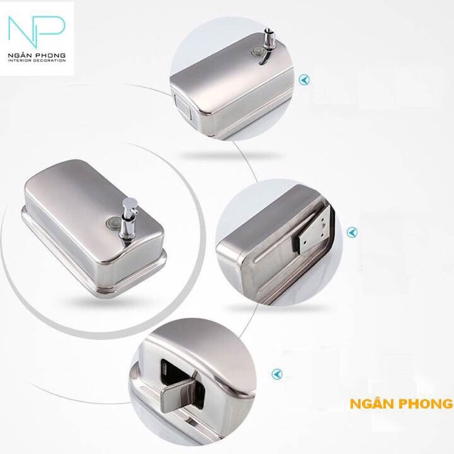 HỘP NƯỚC RỬA TAY - INOX 304