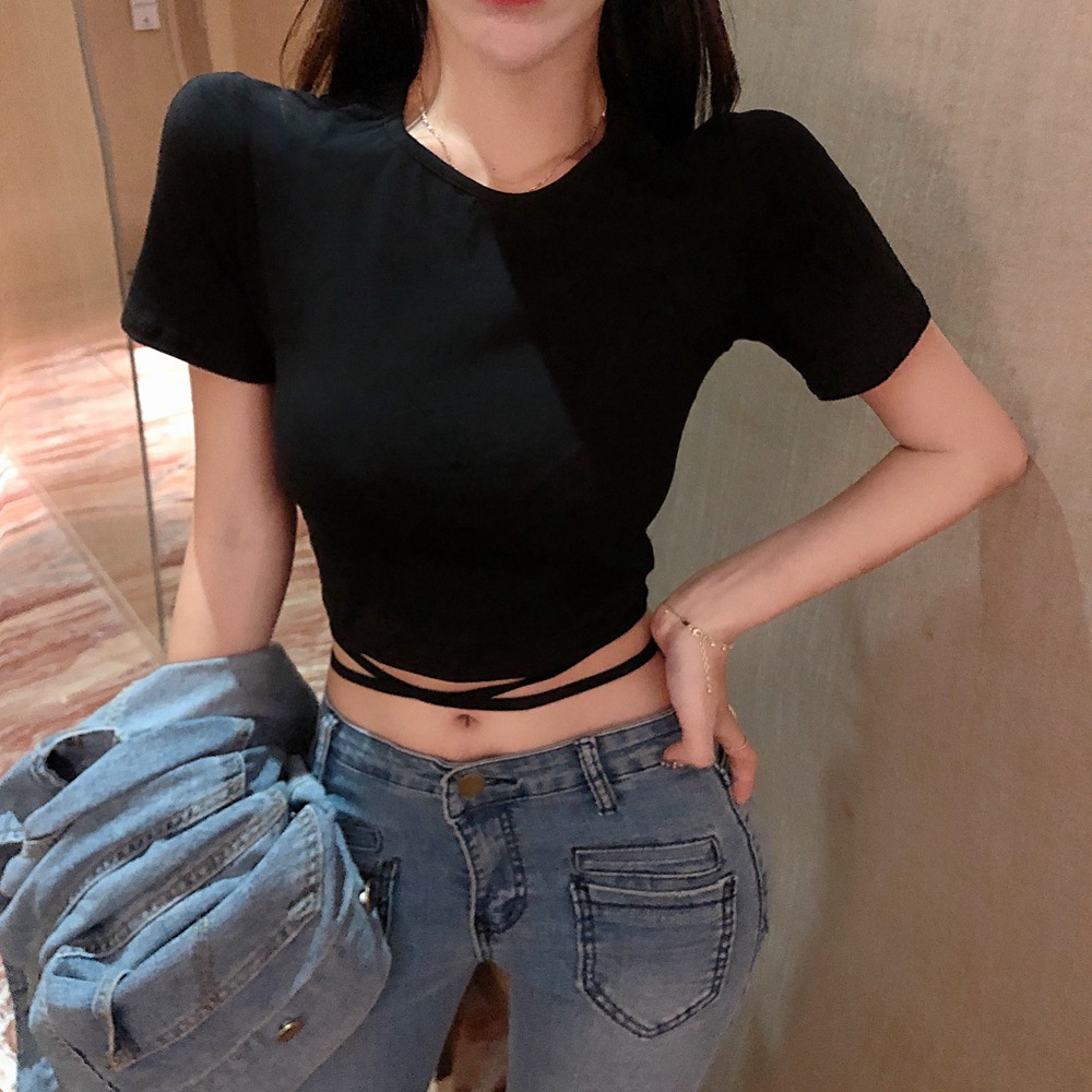 ÁO CROPTOP DÂY ĐAN EO  - AK0014 | steven.factory
