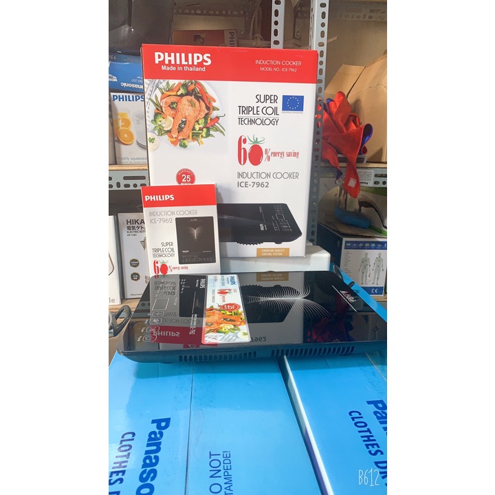 New 2021 Bếp từ đơn Philips Made in Thailand 2200W ( Induction cooker ICE-7962) tặng kèm nồi lẩu - Bảo hành 12 tháng