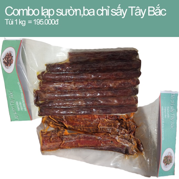 combo 1kg ba chỉ sấy, lạp sườn hương vị Tây Bắc. | BigBuy360 - bigbuy360.vn
