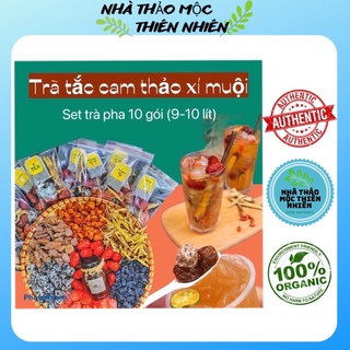 [Set 10 gói] Trà lipton tắc xí muội thảo mộc giải nhiệt, thanh mát (kèm hũ tắc xí muội mặn ngọt)